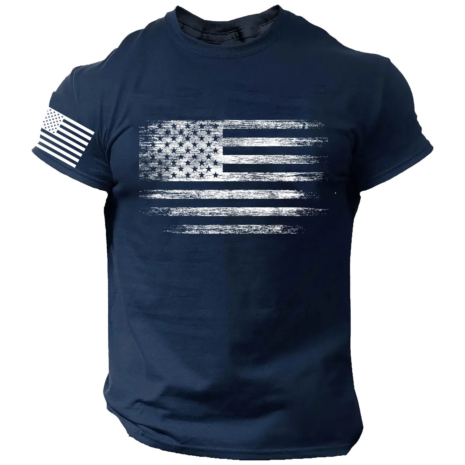 2024 جديد رياضة تي شيرت للرجال ثلاثية الأبعاد طباعة الولايات المتحدة الأمريكية العلم تي شيرت المتضخم عادية قصيرة الأكمام الصيف ملابس رياضية ملابس للرجال تيز القمم #4