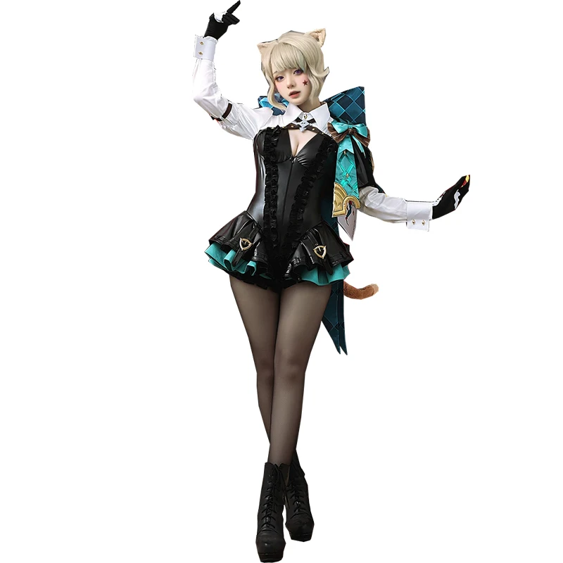 Genshin Impact Lynette Cosplay Magician Assistant Costume Game Uniform Party Cloth Women Halloween Suits Clothes Anime Outfits