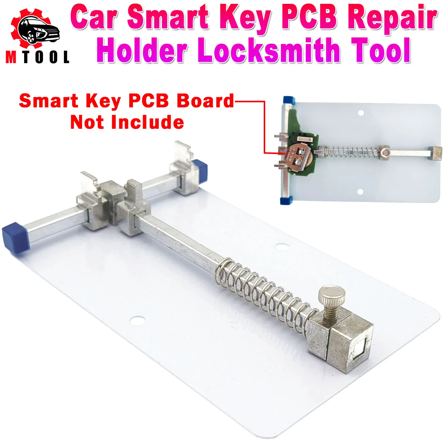 Car Key PCB Repair Holder Stainless Steel Circuit Board Jig Soldering Desoldering PCB Repair Holder Fixtures Locksmith Tools