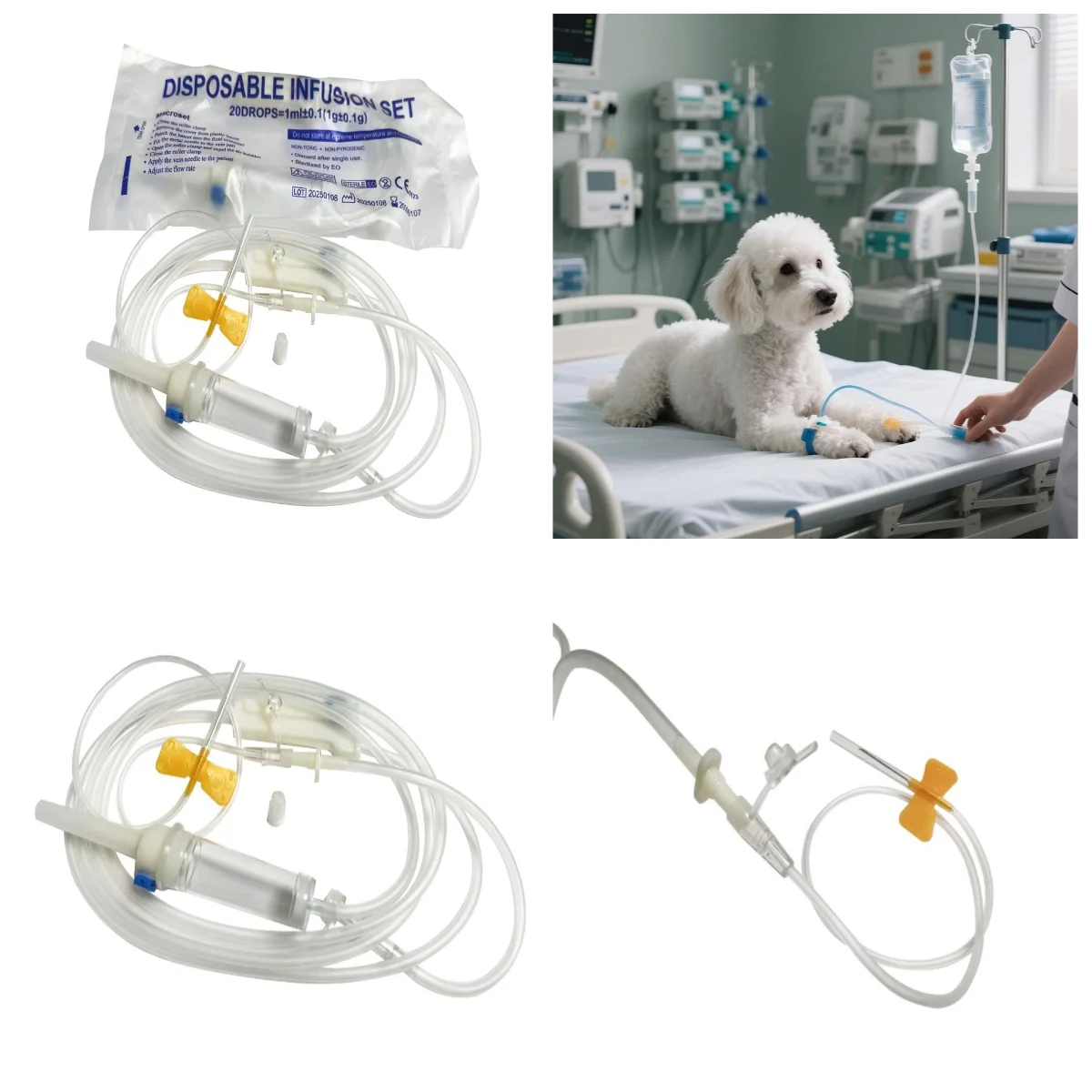 

Hot selling Disposable Animal In fusion Set Screw Mouth In fusion Hose Animal Drip In jection Extended In fusion Tu be
