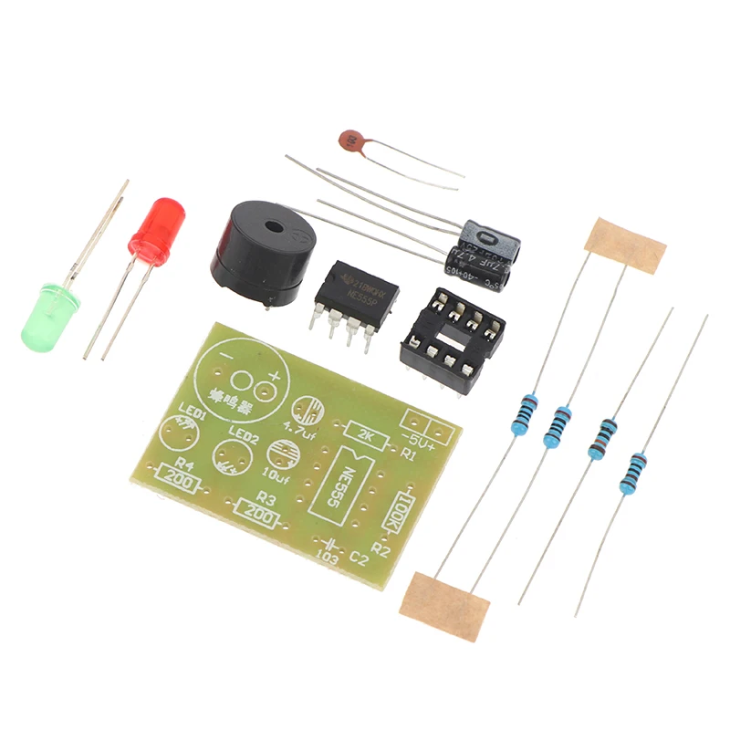 Hot Sale NE555 DIY Kit LED Flasher & Signal Generator Circuit With PCB For Electronics Education & Solder Practice