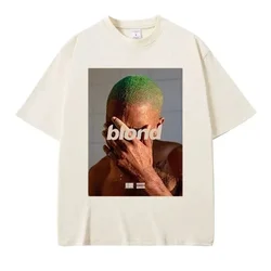 Blond Hip Hop Tshirt Rapper Frank T-shirt Ocean Oversized T Shirts Fashion Oversized Tees Short Sleeve Women men Vintage T Shirt