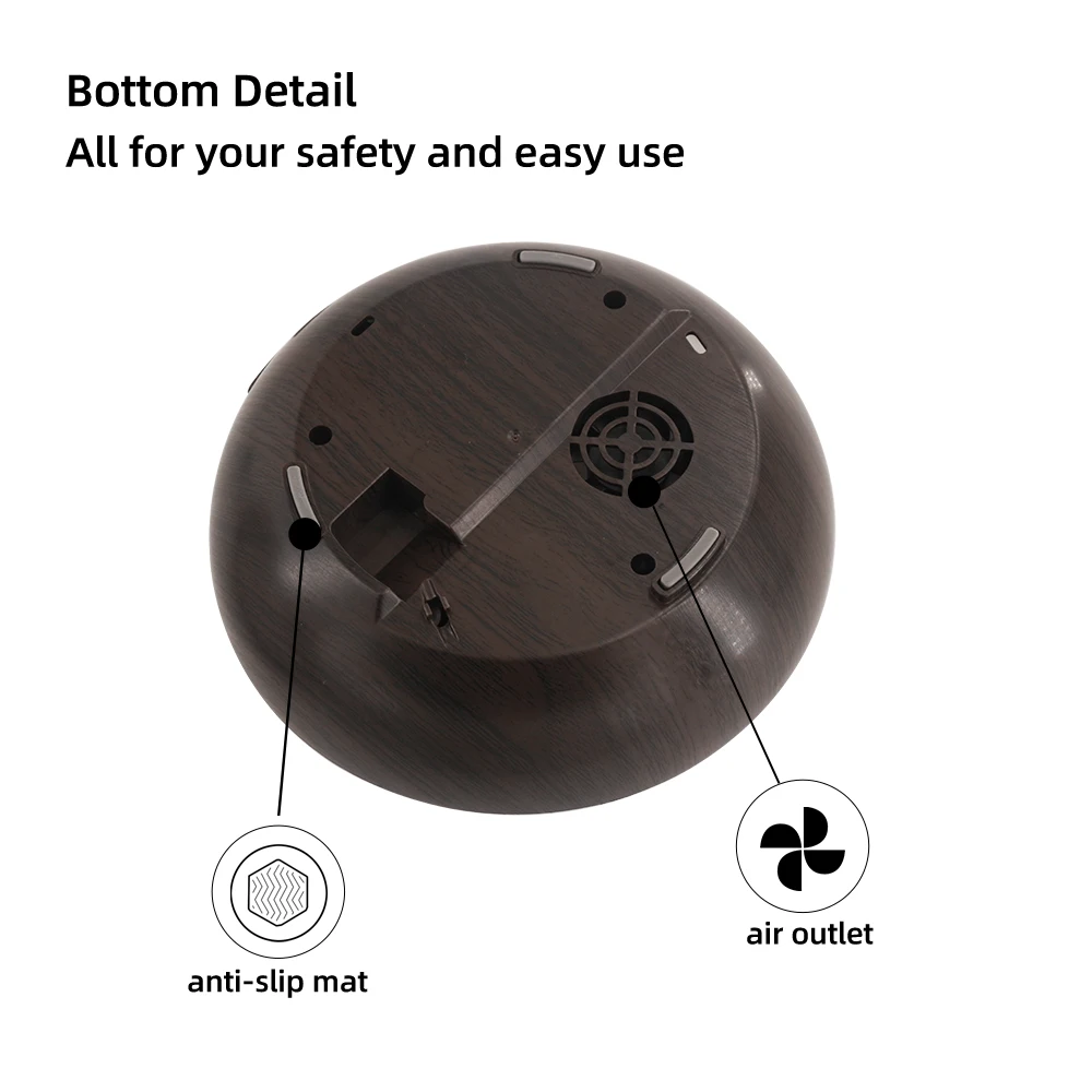 Large Room 550ml Essential Oil Diffuser, Cool Mist Humidifier with Auto Shut Off, Ultra Quiet Crack Design for Night Sleep & Hom