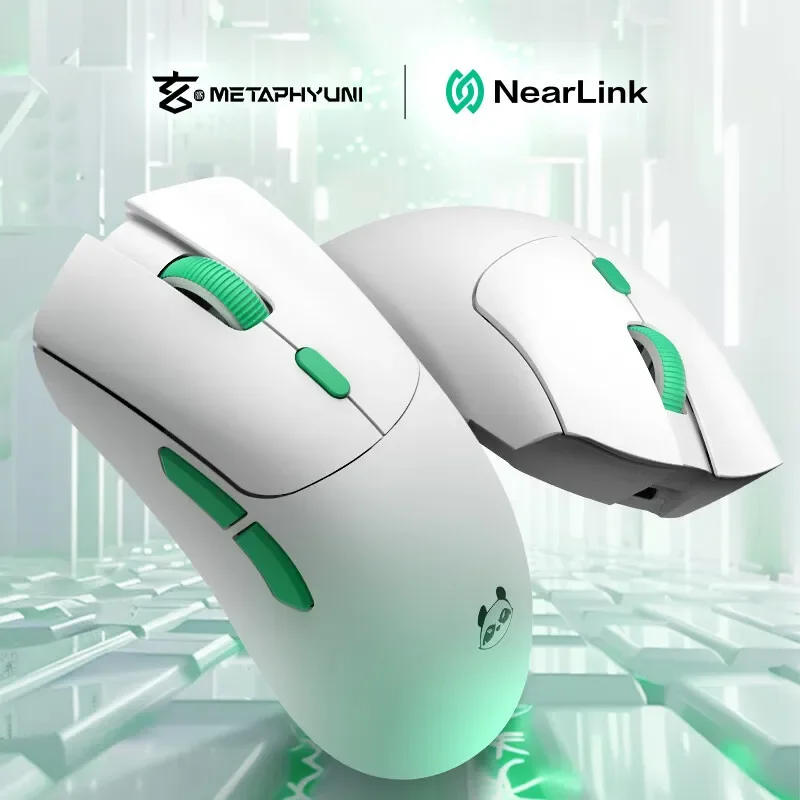 Metaphyuni P1 NearLink Gamer Mouse 3Mode 2.4G/Bluetooth/USB Lightweight Mouse 62000dpi 650IPS E-Sport Gaming Mouse Office Gifts