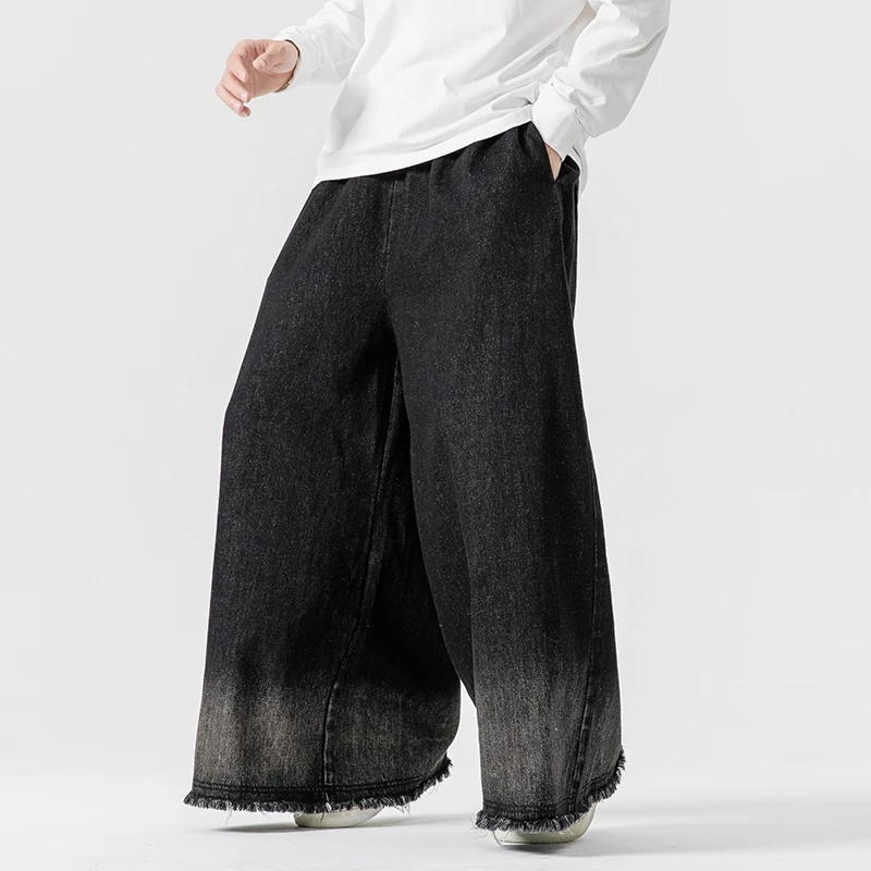 Streetwear Men Wide Leg Jeans Oversized Fashion Loose Jean Pants Male High Street Jogger Woman Denim Trousers Plus Size 5XL