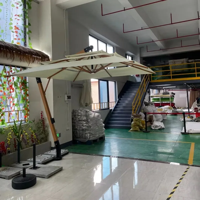 High-grade Three-story Factory Modern Outdoor Furniture Large Square Roman Parasol Hotel Hanging Outdoor Umbrella Fast Delivery