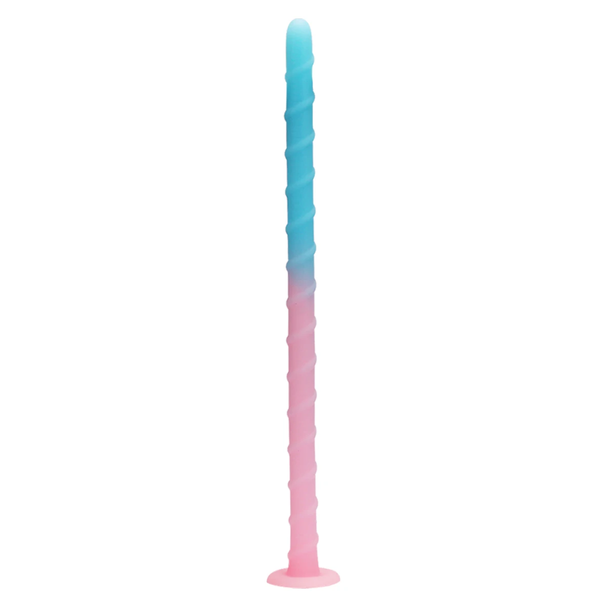 Nightlight Long Anal Plug with Spiral Design Liquid Silicone Prostate Stimulation for Vaginal And Anal Use Strange Stimulation
