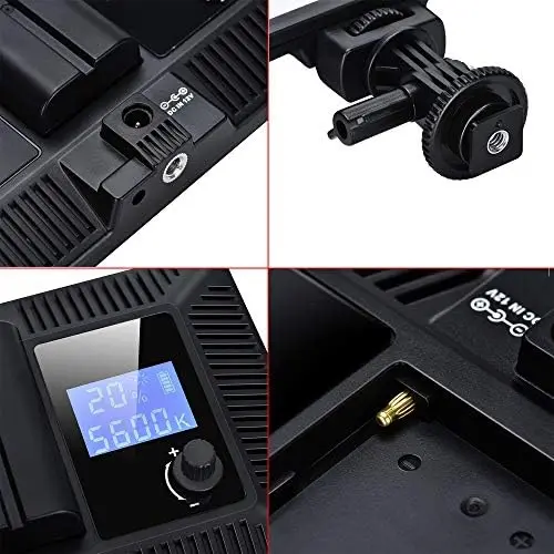 VILTROX L116T LED Photography Light Kit NP-F550 Battery 3300K-5600K Super Thin LED Key Light Panel Video Live Streaming