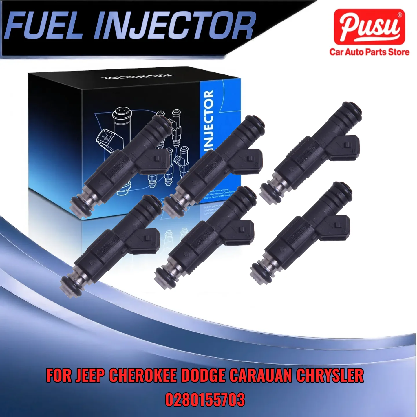 

Fuel Injector Set of 6 for Dodge Caravan for Chrysler Town and Country for Jeep V6 3 3L 0280155703