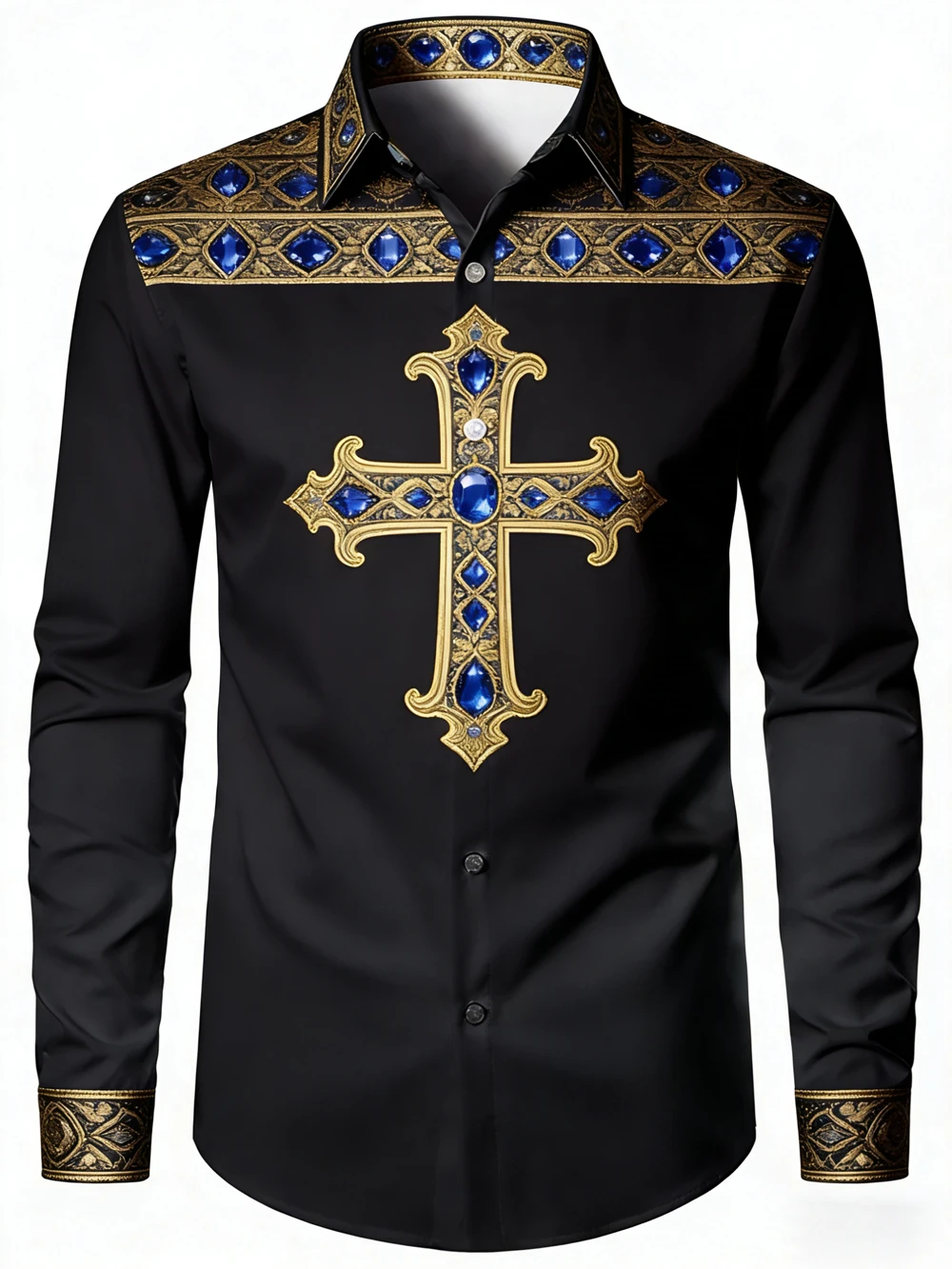 

2026 Men's Retro Art Painting Pattern 3D Printed White Shirt Hawaiian Beach Shirt Outdoor Party Long-sleeved Clothes Men for You