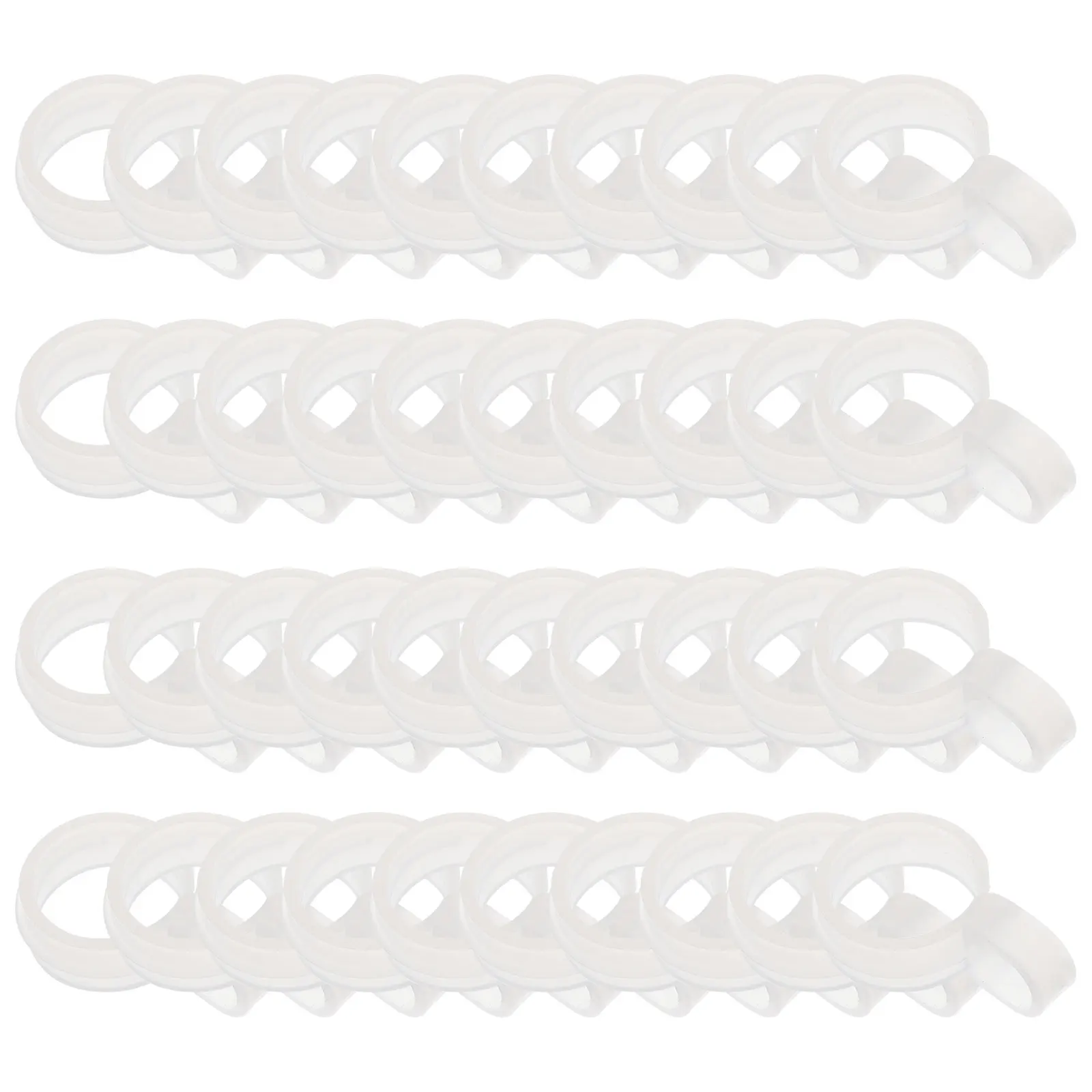 

60pcs Windproof Clothes Hanger Buckles Round Hooks Anti Slip Fixed Rods Reusable Home Fasteners Balcony Dryer Accessories