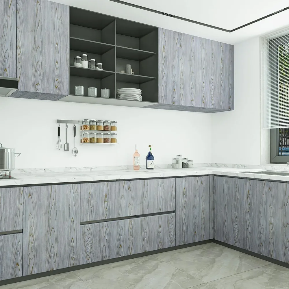 354x31 와이드 두꺼운 보라색 벽지, 붙였다 떼었다 할 수 있는 나무 무늬 접착식 벽지, 벽, 문, 가구용 탈부착 가능한 셀프 접착식 벽지