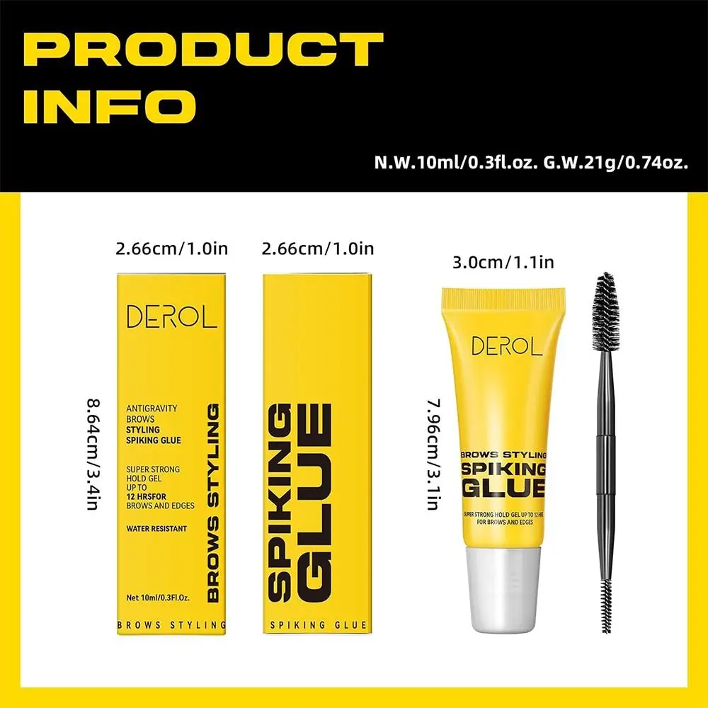 กันน้ํา Brow จัดแต่งทรงผม Spiking กาวแห้งเร็ว Long Lasting Clear Eyebrow Setting Gel ธรรมชาติ Sweat-Proof Brow Fix Gel