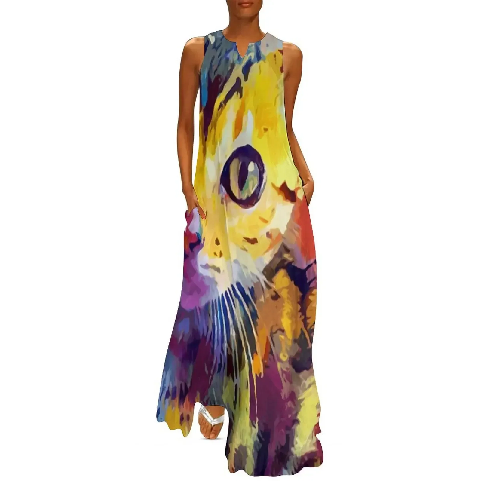 

Bengal Cat Long Dress Female dress luxury evening dress woman for wedding women's summer 2025 purple