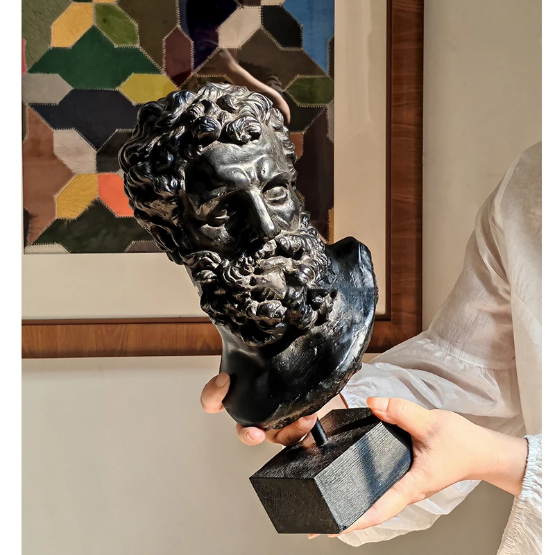 Ancient Greek and Roman Replica Statues of Plato for Home Decor, Desktop Display, and Artistic Crafts