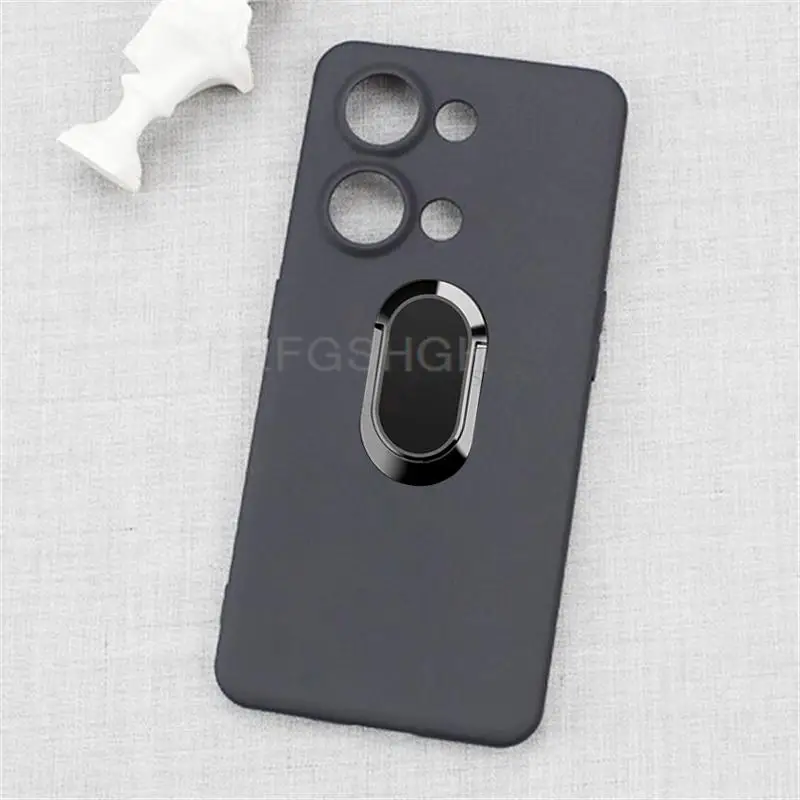 For OnePlus Nord 3 5G Ace 2V CPH2491 PHP110 Back Ring Holder Bracket Phone Case Smartphone TPU Soft Silicone Cover