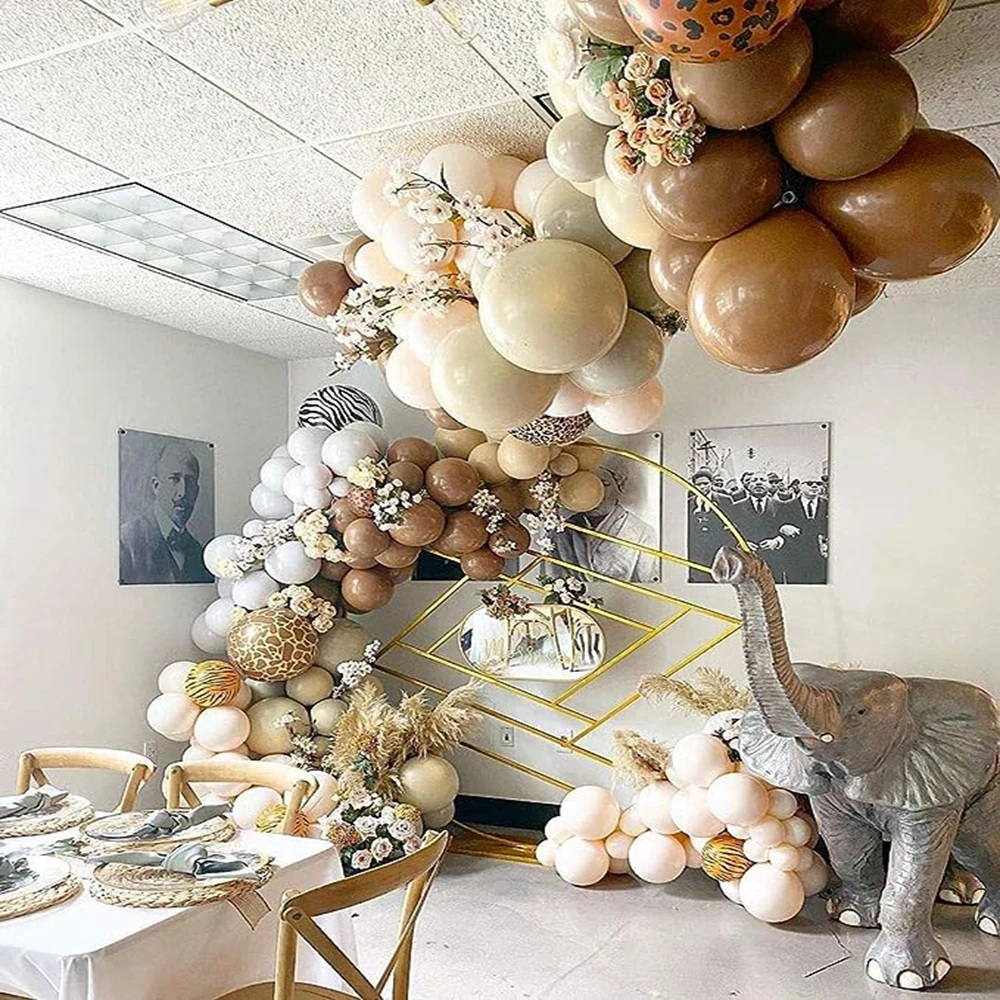 بالونات الباستيل لتزيين حفلات أعياد الميلاد والرمال ، استحمام الطفل ، استحمام الطفل ، كاكي الكاكاو ، وردي أزرق عتيق #4