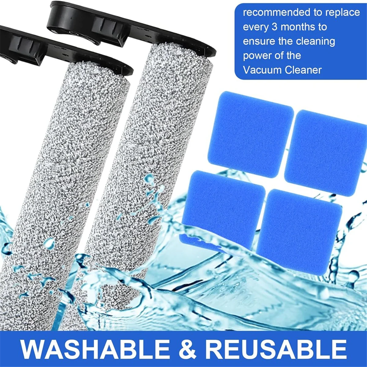 BFYL-1 مجموعة فرشاة الإسفنج لفة ل Eureka NEW430 ل JONR ED12 فرشاة لفة الإسفنج مكنسة كهربائية الملحقات