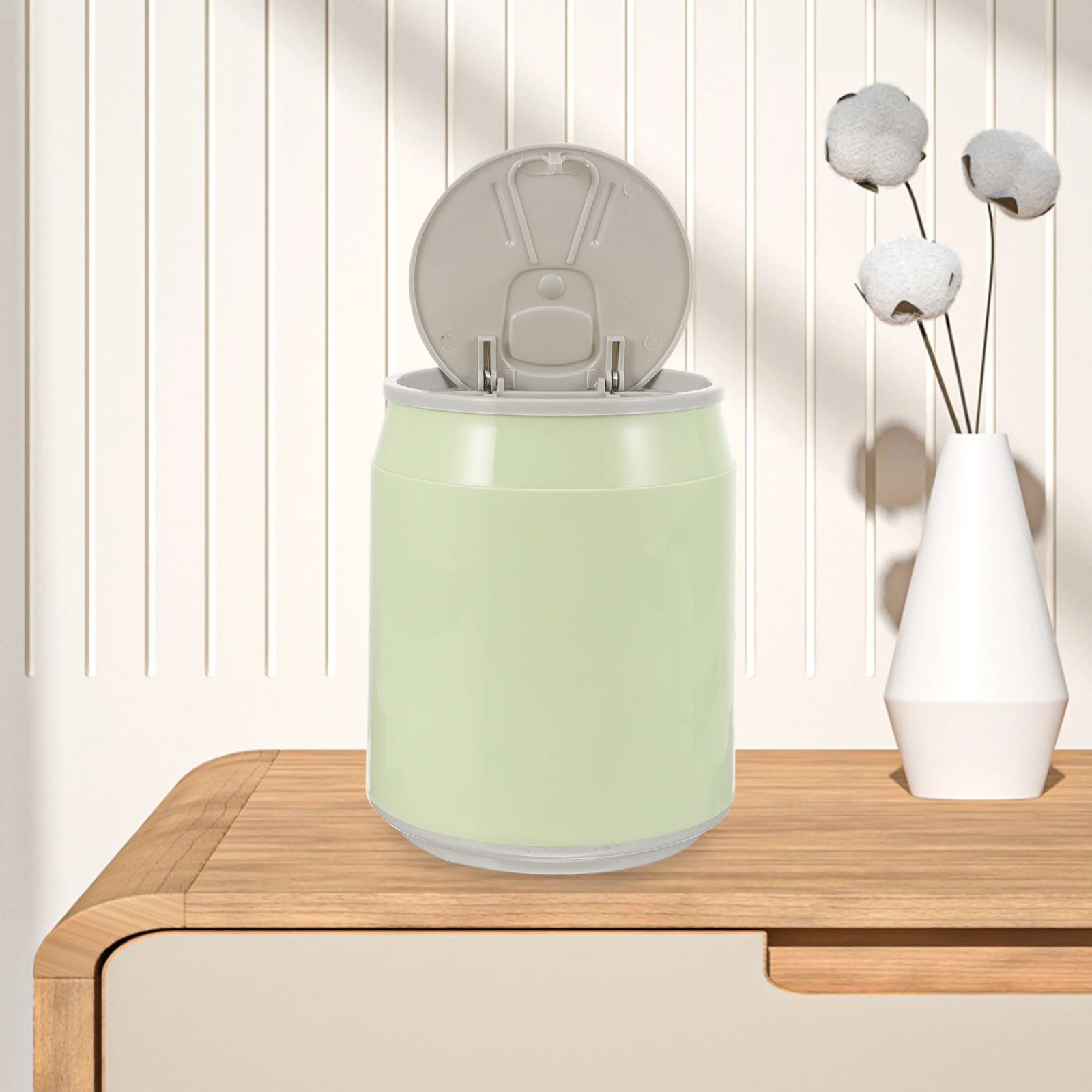 

Mini Trash Can Simple Smooth Reusable Desk Garbage Bin Kitchen Bedroom Bathroom Small With Lid Easy Clean Sturdy Plastic