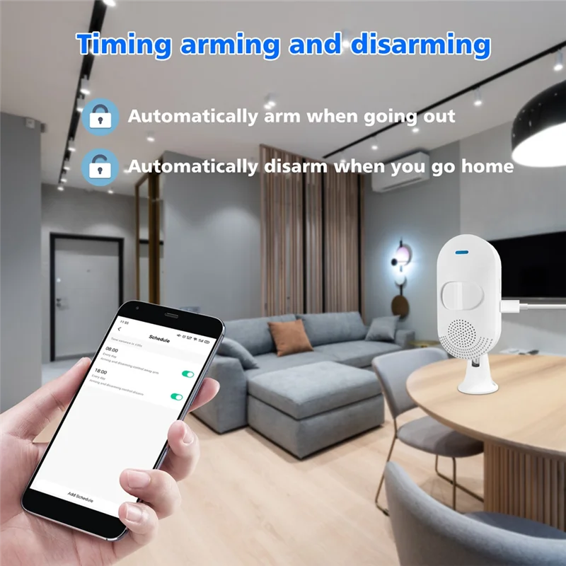 ABJO-Wifi Звуковая и световая сигнализация Инфракрасный детектор PIR Датчик движения Smart TUYA APP Система удаленного уведомления