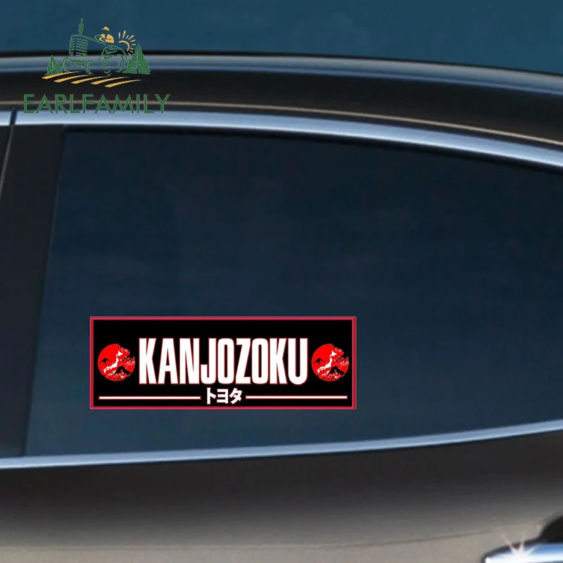 EARLFAMILY KANJOZOKU SLAP DECAL Japan Osaka Jdm Car Sticker Rear Glass Window Toolbox Helmet Racing Graffiti Decoration