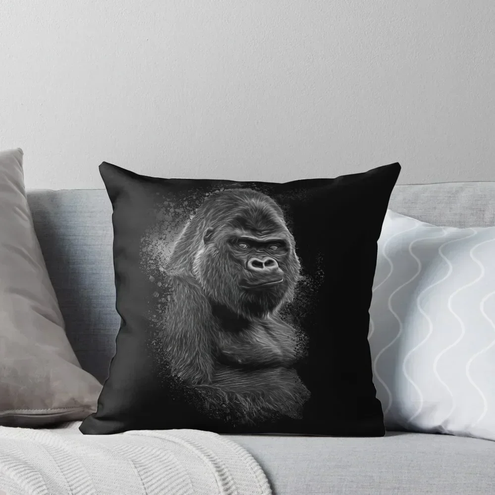 

Silverback Gorilla Splatter Design Throw Pillow Rectangular Cushion Cover Cushion Cover Luxury Cushions For Sofa pillow