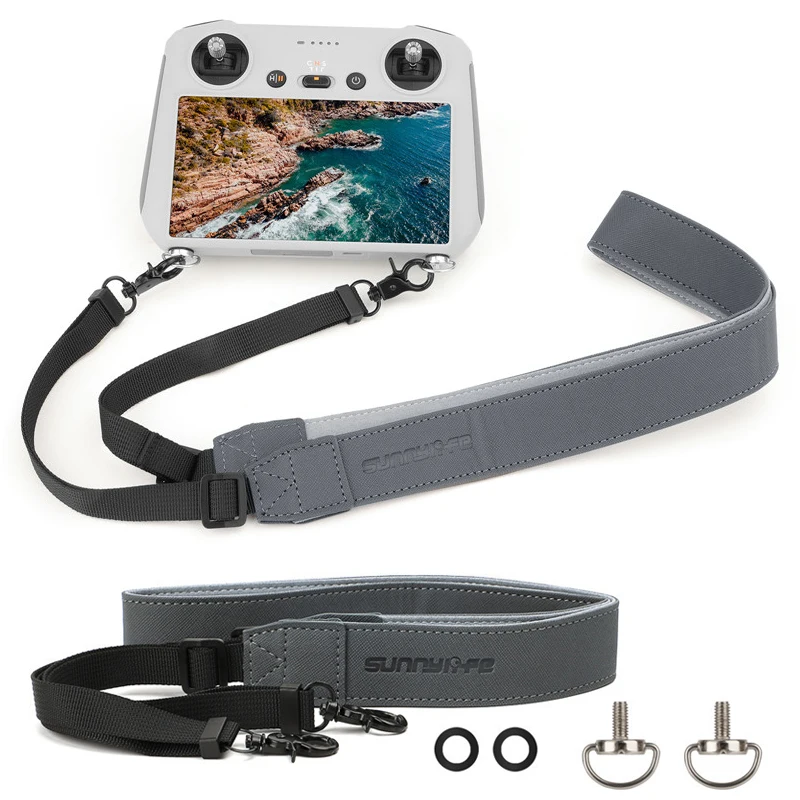 

For DJI Mini 3 Pro Mini 4 Pro Lanyard Neck Strap PU Leather Hanging Buckle Rope For DJI RC RC 2 Remote Control Drone Accessories