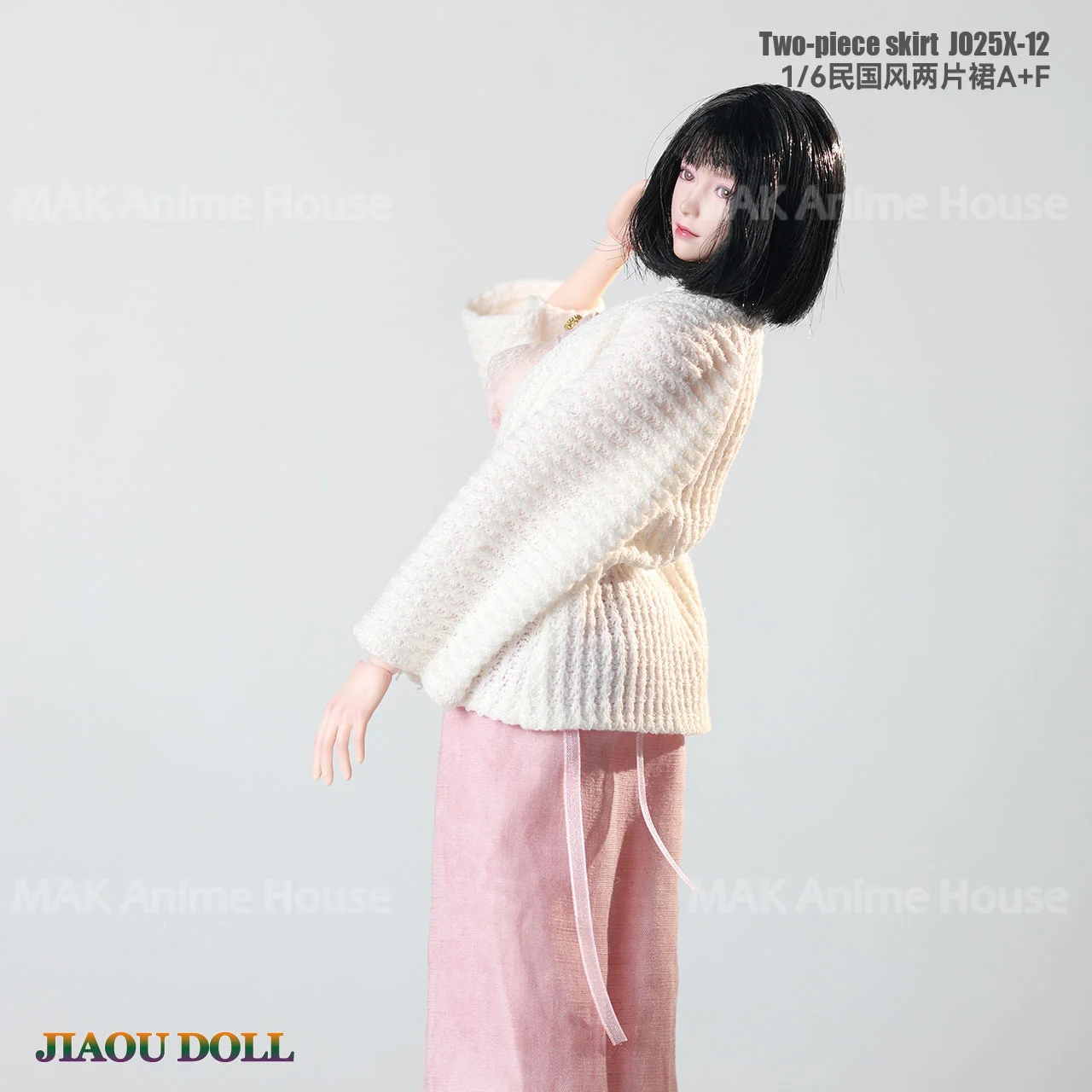 Jiaoudoll JO25X-12 1/6 peito abraçando saia longa jaqueta Republica roupas modelo caber 12 ''feminino soldado figura de ação corpo bonecas