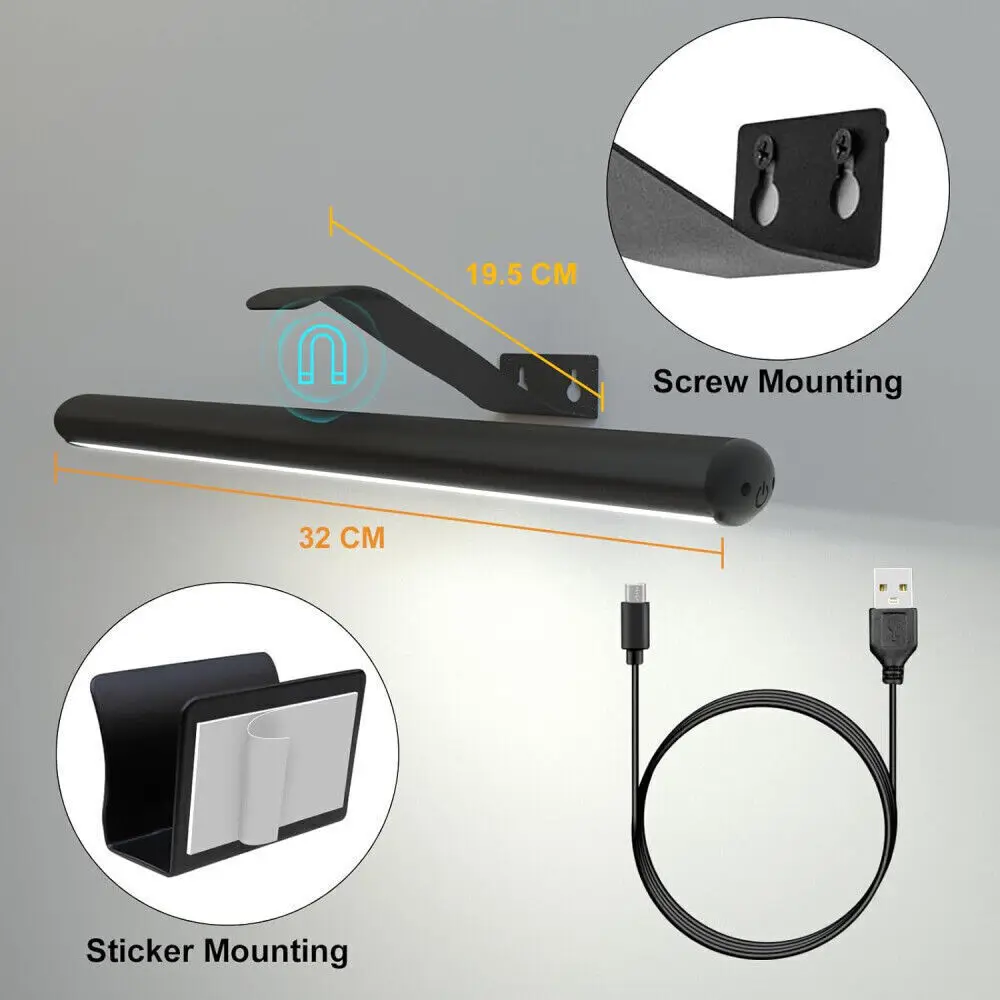 무선 그림 그림 조명 초상화 원격 거실 충전식 아트 디스플레이 빛 디밍이 가능한 다트판 빛
