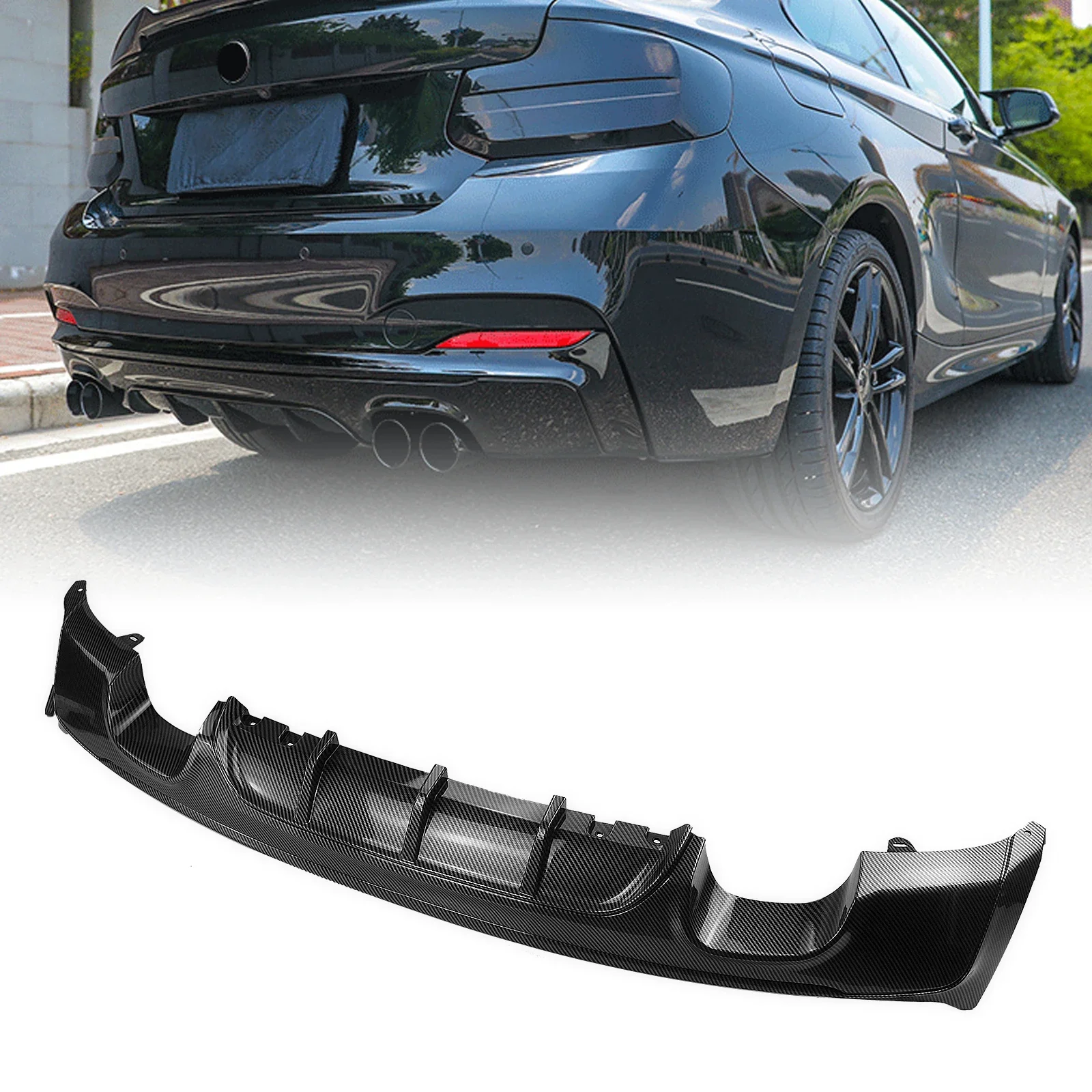 Rear Bumper Diffuser Lip For BMW 2 Series F22 F23 2 Door Coupe 230i M240i M Sport 2014-2021 Rear bumper guard Spoiler diffuser