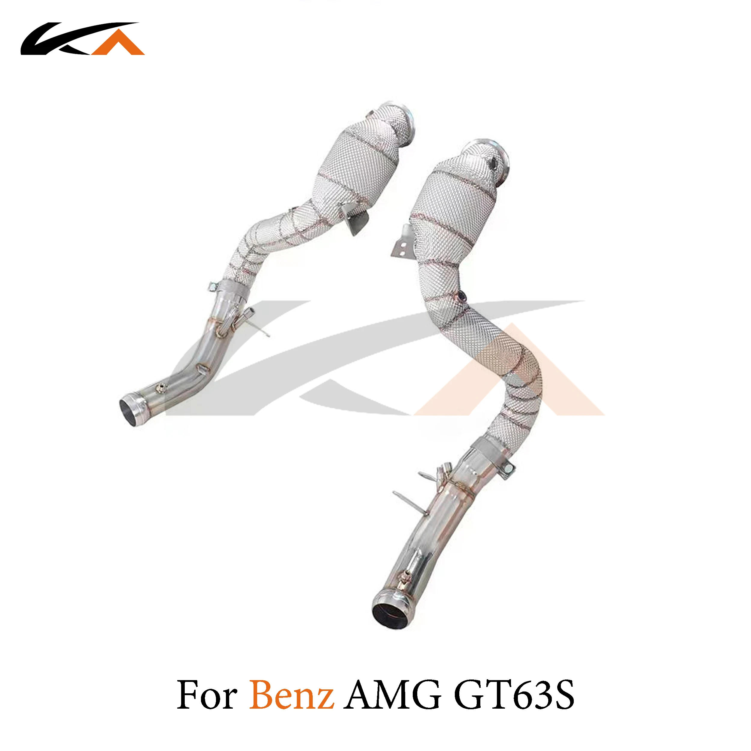 

KA Tuning downpipe exhaust stainless steel headers for Mercedes-benz AMG GT63 GT63S 4.0T performance auto parts with heat shield