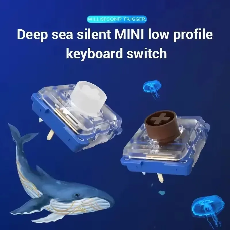 Kailh Deep Sea Silent Mini Low Profile Switch Lonely Island/Whale Fall Mini Mechanical Keyboard Switches Hot-Swappable