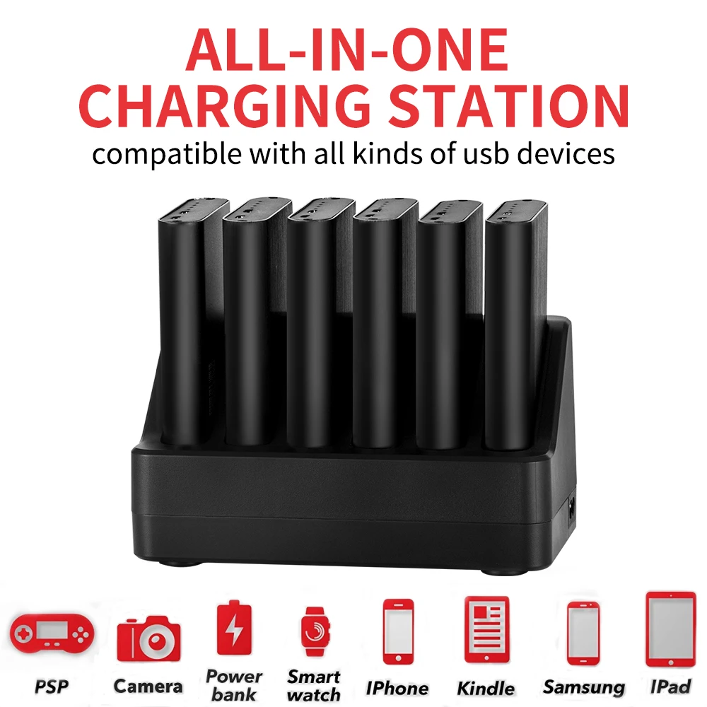 New Products 2019 STW Dual Output Fast Charging Mobile Power Bank Station