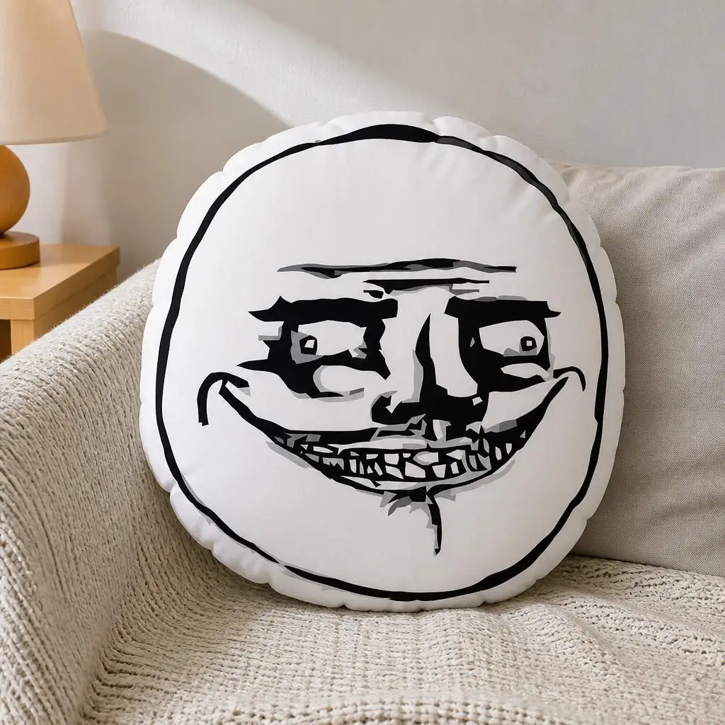 Rage Guy Troll face meme Plush Pillow Cushion Irregular Stuffed Throw Pillow Home Decor Gift Sofa Bed Couch