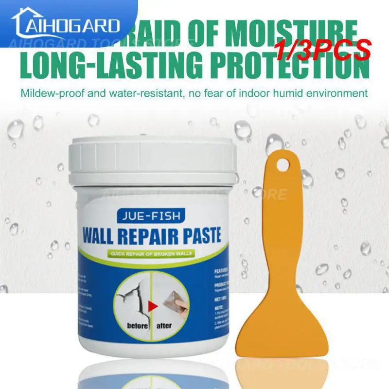 

1/3PCS Wall Repair Paste with Scraper 100g Wall Crack Nail Repair Agent Multi-purpose Wall Crack Filler Wall Mending Agent Cream