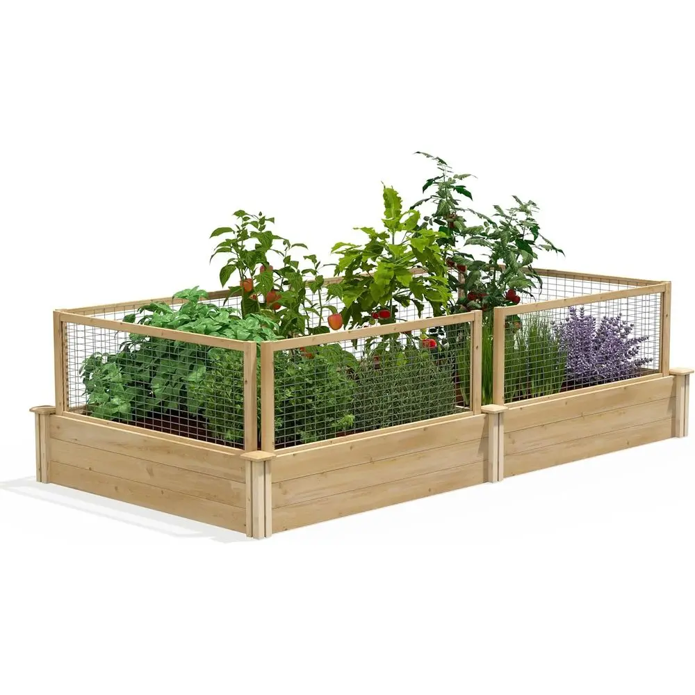 

Raised Garden Bed with CritterGuard System, 4' x 8' x 10.5 (3/4 Thick) - Made in USA