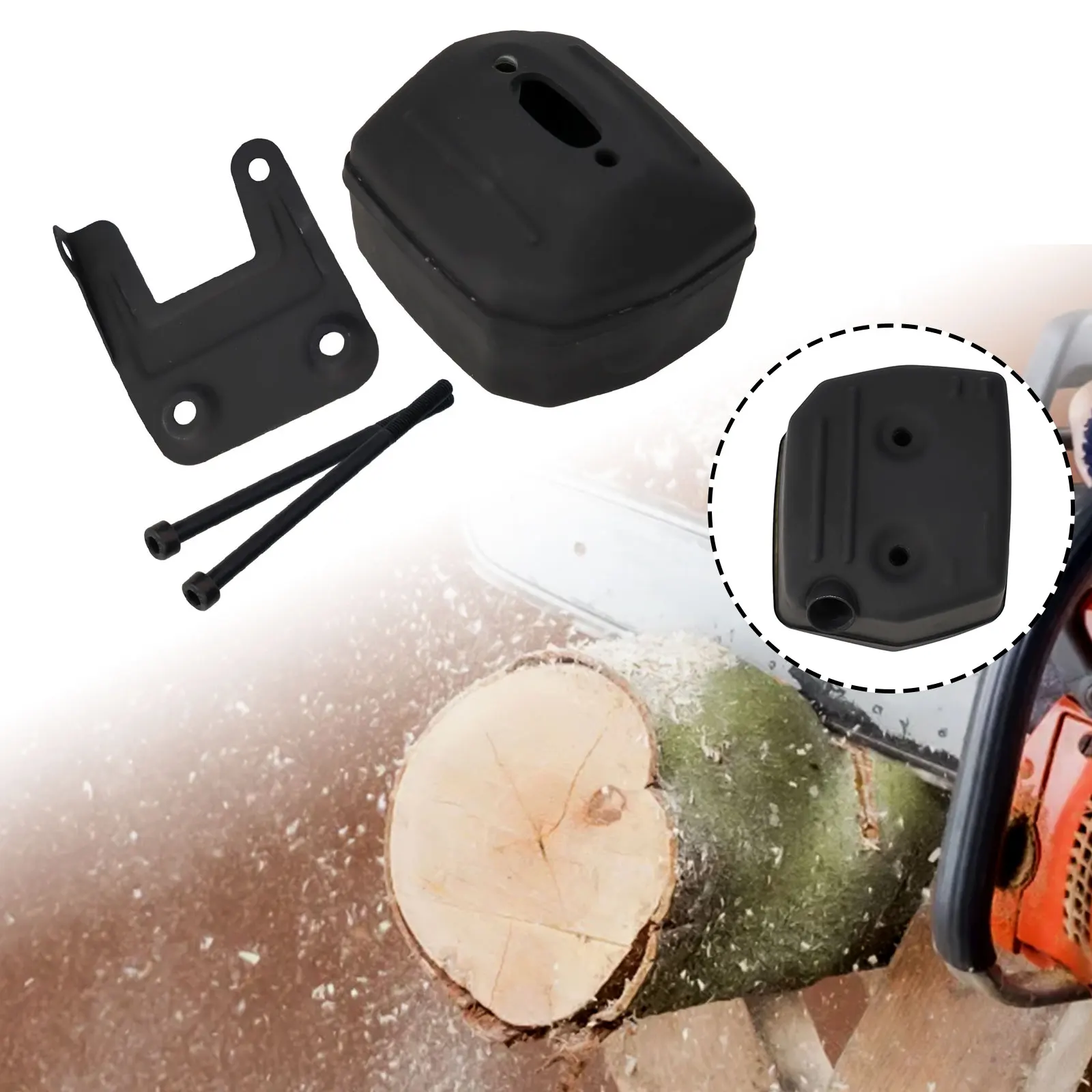 for durable for exhaust Muffler for kit for Chainsaw 181, 281, 281XP, 288, 288XP Replace Part # 503591501, Easy Installation