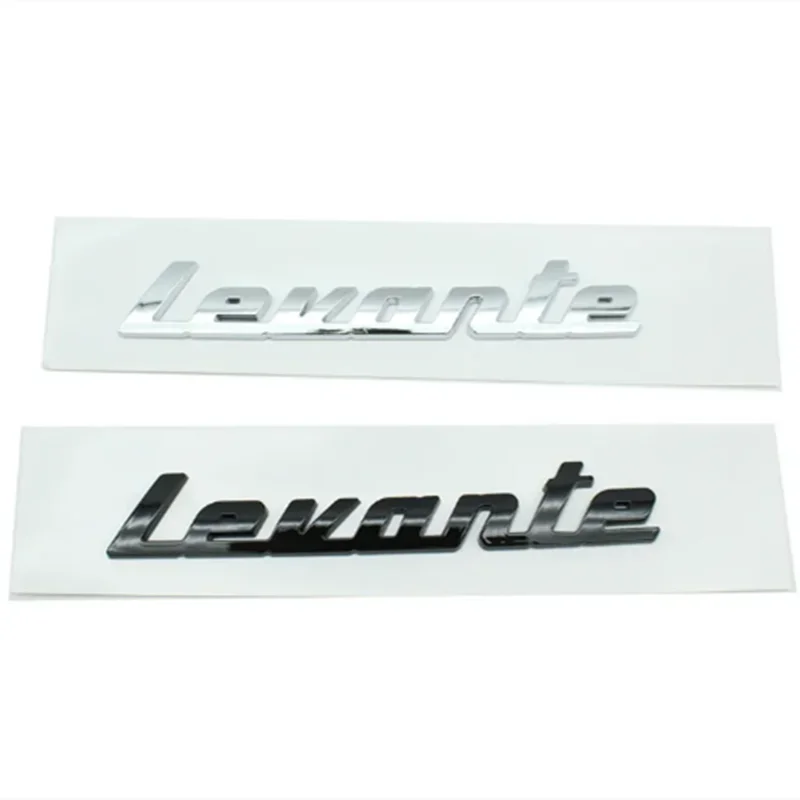 Car 3D ABS Trunk Letters Logo Badge Emblem Styling Decoration Sticker For Maserati Levante GT Trofeo Q4 M156 Body Kit Decals