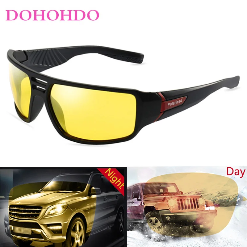 

Retro New Brand Design Outdoor Polarized Sunglasses Male Night Vision Driving Sun Glasses Women Anti-Glare Goggles Unisex UV400