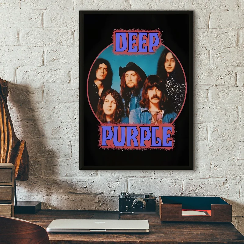 Singer Deep Purple Poster Self-adhesive Art Waterproof Paper Sticker Coffee House Bar Room Wall Decor