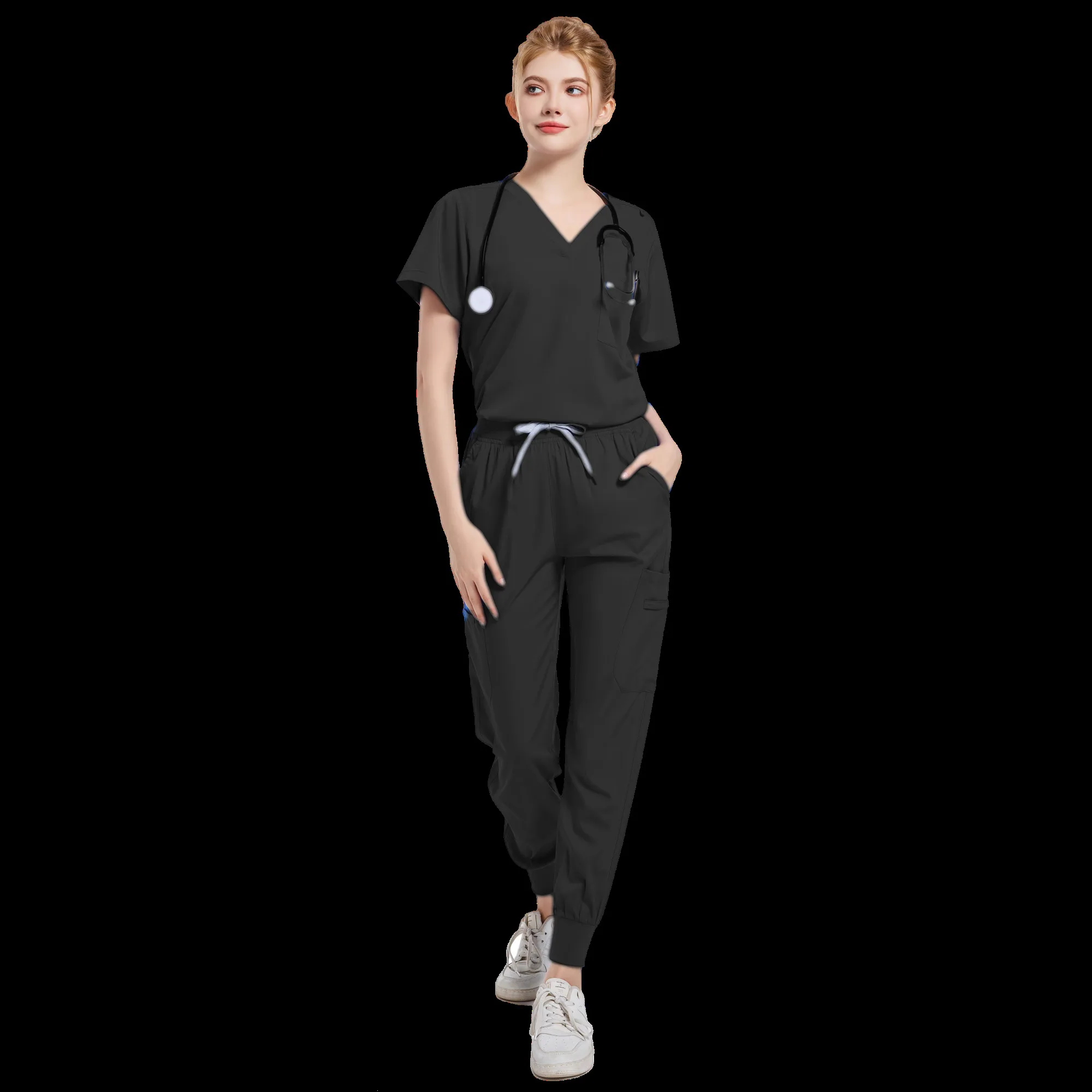 Ensemble de gIslande médical à la mode pour femmes, salopette d'infirmière, vêtements de travail SPA, uniforme d'infirmière pour hôpital, salon de beauté