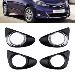 Fog Light Cover Blade For Toyota Yaris Vitz Hatchback 2013 2014 Frame Covers Bezel Foglamp Headlights trim Car Accessories