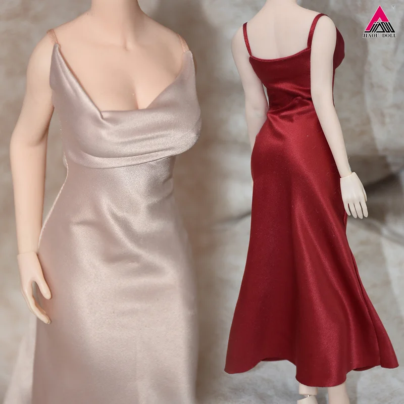 Vestido de noche elegante personalizado, prenda de seda elástica con Espalda descubierta, modelo TBL S07S34 de 12 pulgadas, cuerpo de figura de acción de soldado femenino, 1/6