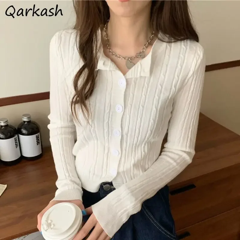 

Cardigan Women Candy Color Slim Fashion Korean Version Solid Female Sweater Fit Cropped Streetwear Knitted Daily Clothing Mujer