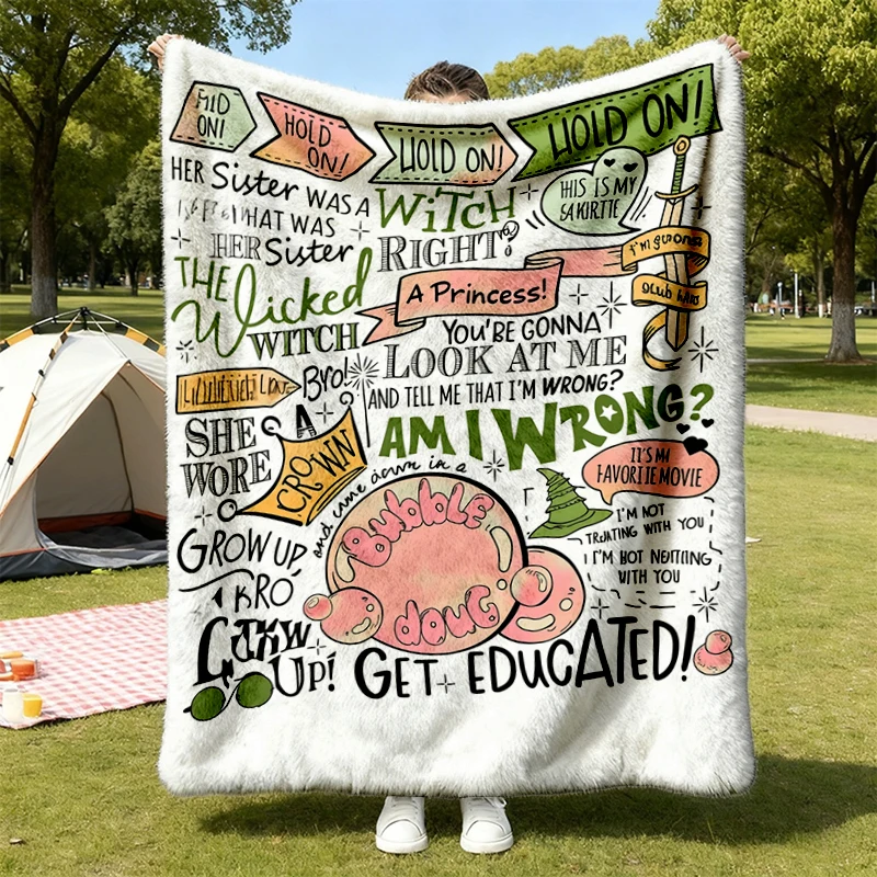 Wicked Witch of The East Bro Flannel Blanket, Funny Wicked Flannel Throw, Viral Sister Was A Witch