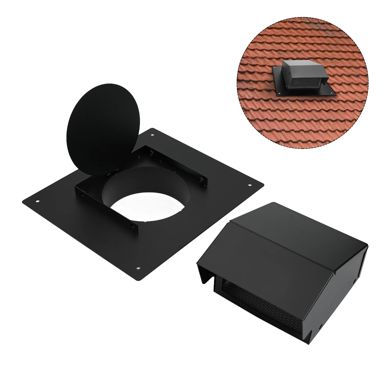 Home Ventilation 6inch Dryer Vent Cover Flexible Hose Compatibility Rust Resistant Coating Versatile Vent Covers