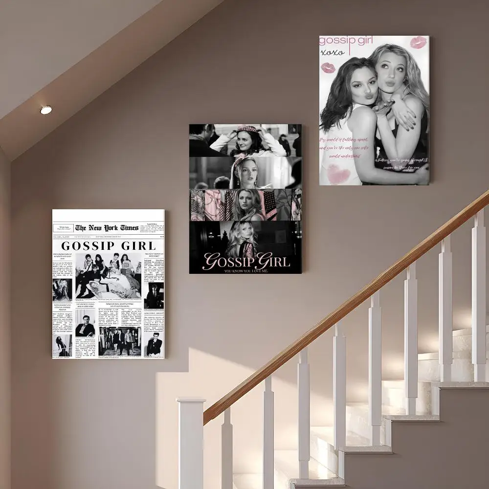 TV Series G-Gossip Girl Framed Wall Painting Modern Framed Canvas Wall Art Print Home Decoration Poster Living Room