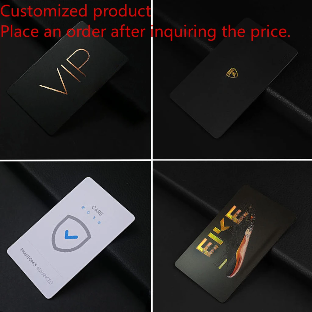 Customized product ISO Model Metal Business Card Waterproof PVC With Stainless Steel RFID NFC Chip 1K Ntag213 Chip for Hotels an