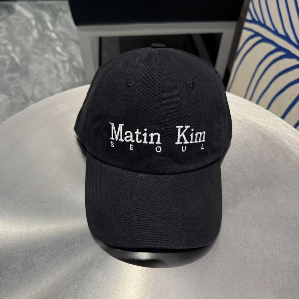 MATIN KIM Distressed Snapback Hat Men Women Aesthetic Letter Embroidery Trucker Caps Hip Hop Streetwear UV Protection Visor
