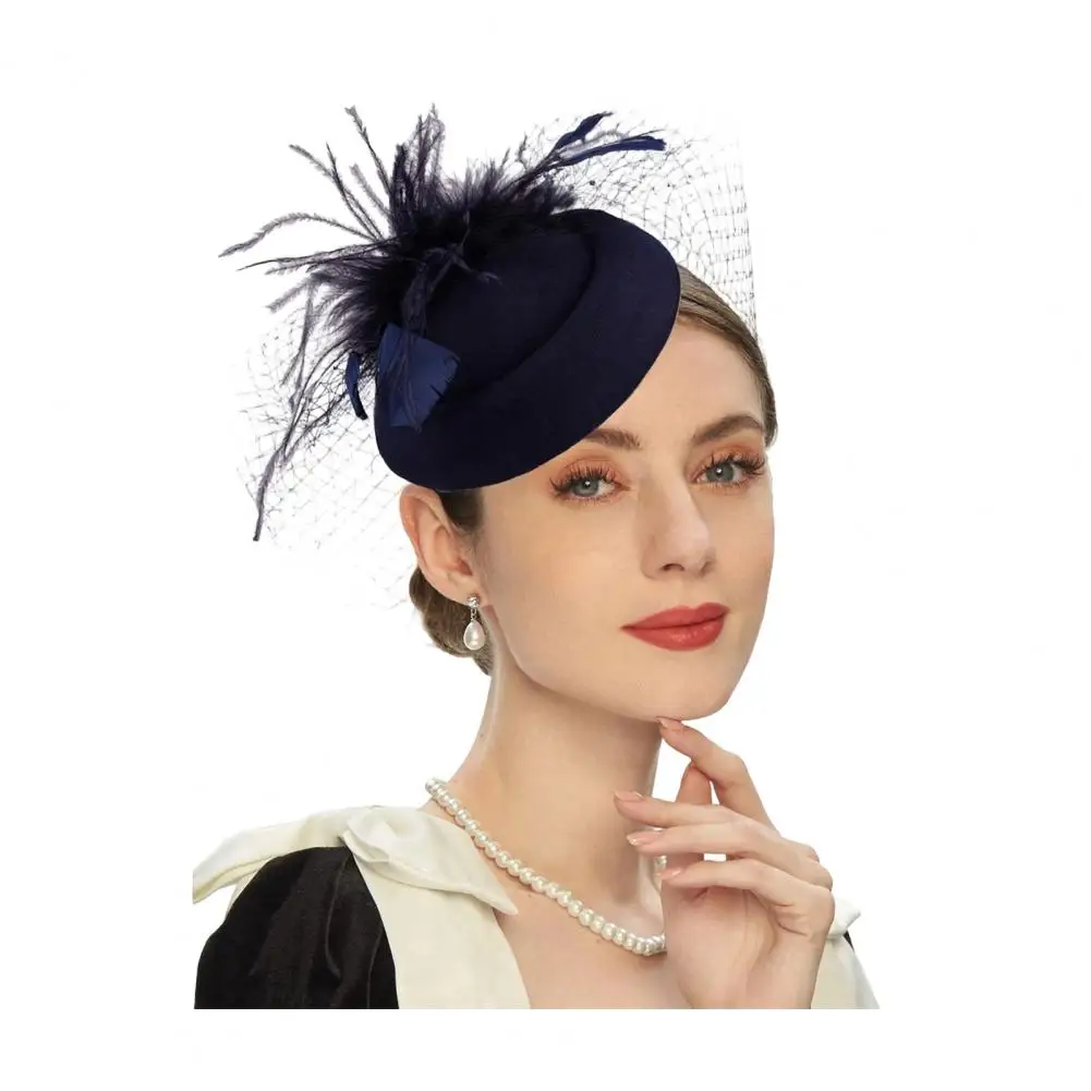 

Hair Accessories Mesh Floral Feather Design Headdress Lightweight Breathable Tulle Wedding Reception Bridal Veil